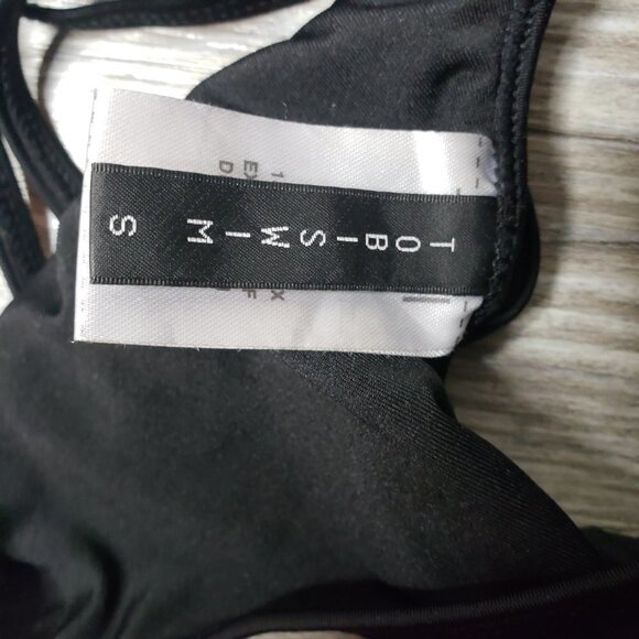 Tobi Women's Black Strappy Swimsuit Bikini Set Two-Piece Sz S (1173] - Picture 9 of 9